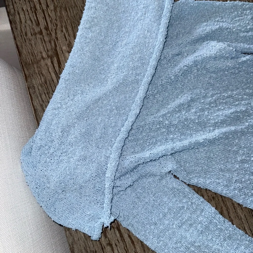 Mommyknows Light Blue Off-Shoulder Knitted Maxi Dress - Picture 6 of 7